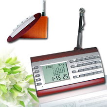 红木座万年历 高档办公与贸易电子产品的完美融合